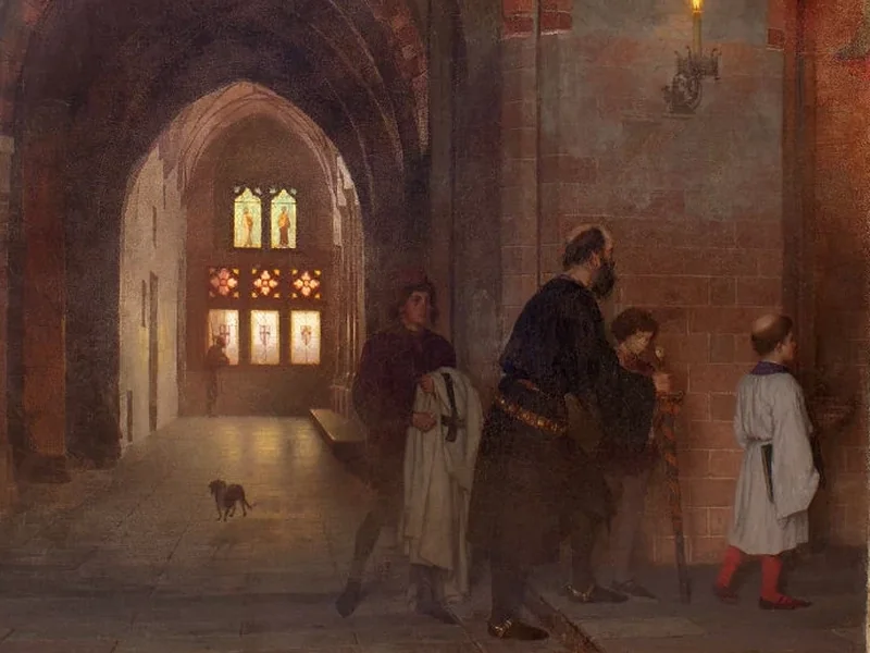 1835-Johannes Heydeck - Il Gran Maestro di Marienburg si reca alle preghiere serali.